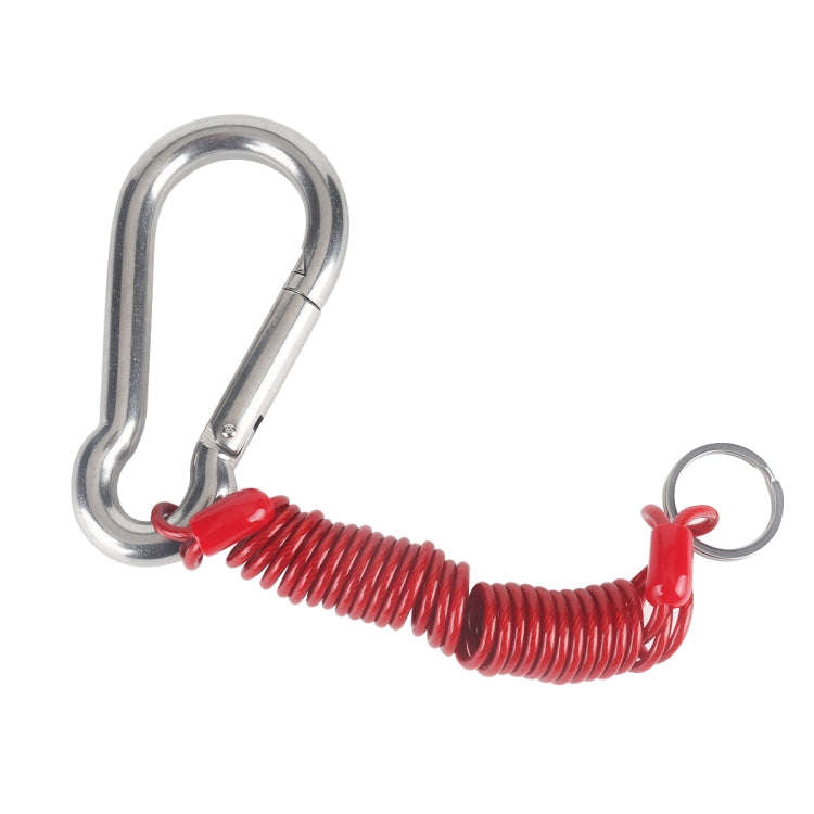 RV Trailer Spring Safety Rope Breakaway Cable, Safety Buckle Size:M8 x 80mm(Red)