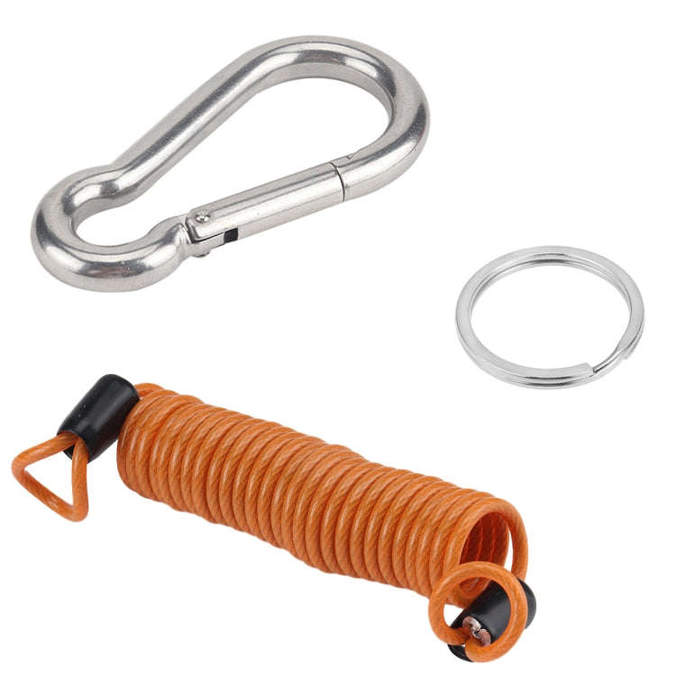 RV Trailer Spring Safety Rope Breakaway Cable, Safety Buckle Size:M8 x 80mm(Orange)