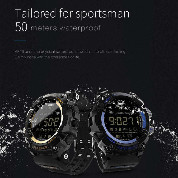 Lokmat MK16 LCD Screen 50m Waterproof Smart Watch, Support Information Reminder / Remote Camera /...