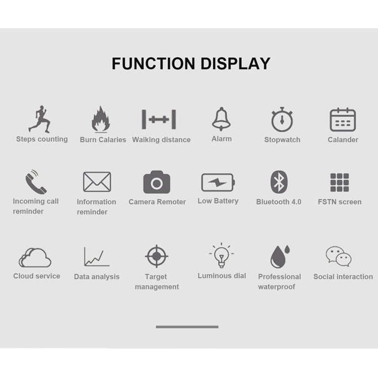 Lokmat MK22 1.21 inch FSTN LCD Screen 50m Waterproof Smart Watch, Support Information Reminder / ...