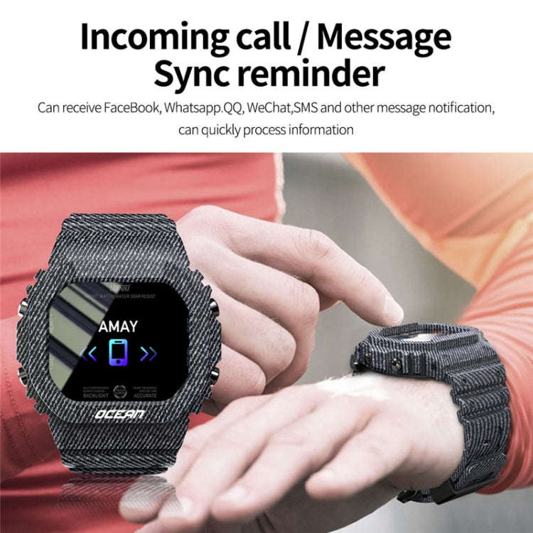 Lokmat OCEAN 1.14 inch TFT Touch Screen IP68 Waterproof Smart Watch, Support Information Reminder...
