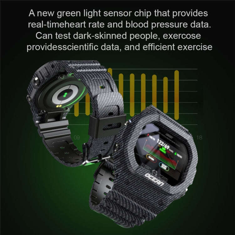 Lokmat OCEAN 1.14 inch TFT Touch Screen IP68 Waterproof Smart Watch, Support Information Reminder...
