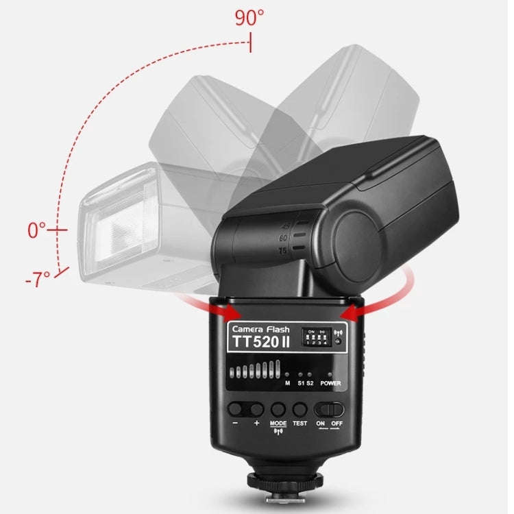 Godox TT520II 433MHZ Wireless 1/300s-1/2000s HSS Flash Speedlite Camera Top Fill Light for Canon ...