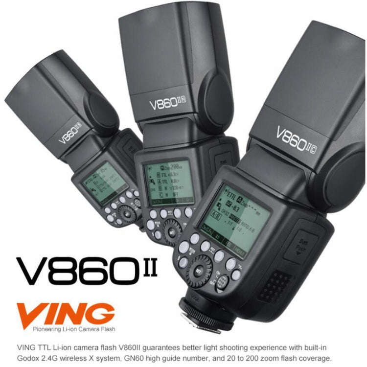 Godox V860IIC 2.4GHz Wireless 1/8000s HSS Flash Speedlite Camera Top Fill Light for Canon Cameras...