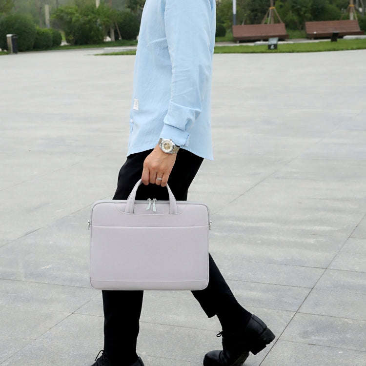 For 15-15.6 inch Laptop Multi-function Laptop Single Shoulder Bag Handbag(Grey)
