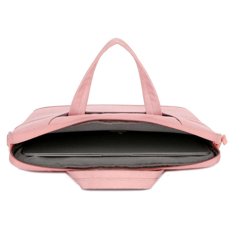 For 15-15.6 inch Laptop Multi-function Laptop Single Shoulder Bag Handbag(Light Blue)