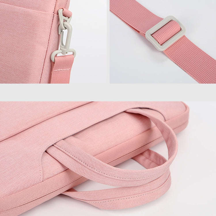 For 15-15.6 inch Laptop Multi-function Laptop Single Shoulder Bag Handbag(Light Blue)