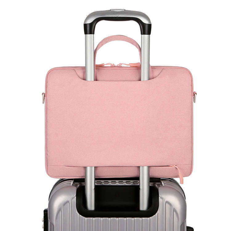 For 15-15.6 inch Laptop Multi-function Laptop Single Shoulder Bag Handbag(Light Blue)