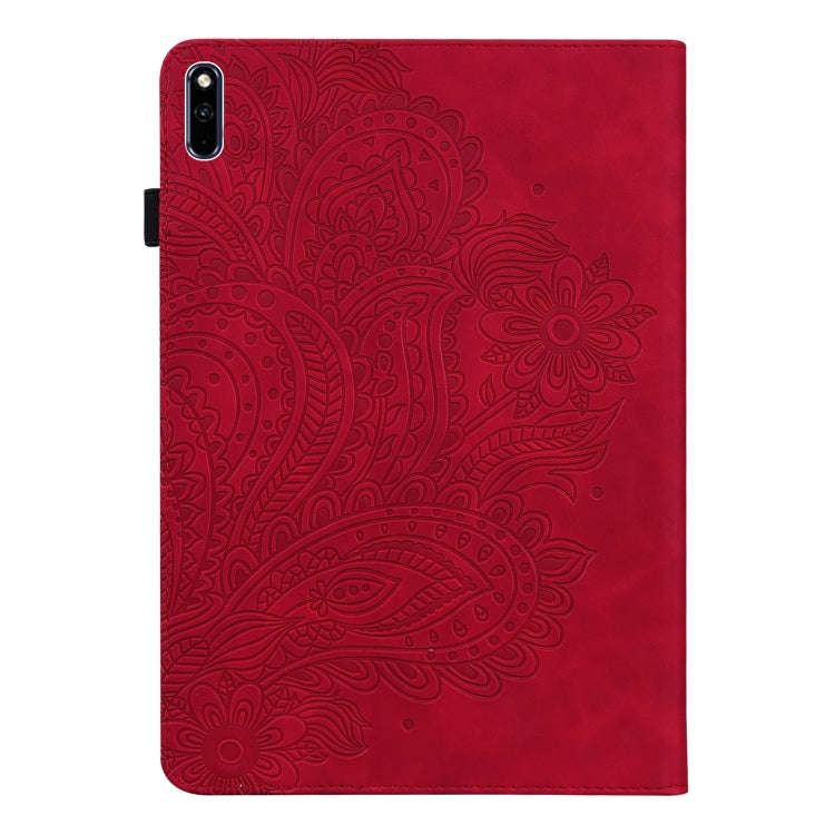 For Huawei MatePad 10.4 Peacock Embossed Pattern TPU + PU Horizontal Flip Leather Case with Holde...