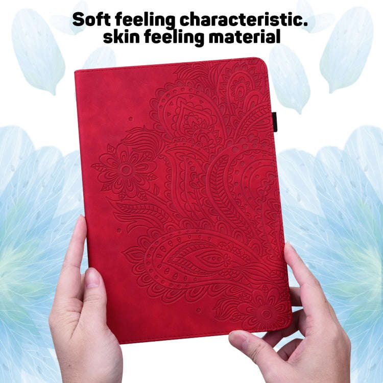 For Huawei MatePad 10.4 Peacock Embossed Pattern TPU + PU Horizontal Flip Leather Case with Holde...