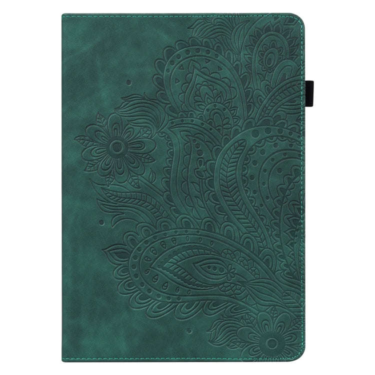 For Huawei MatePad 10.4 Peacock Embossed Pattern TPU + PU Horizontal Flip Leather Case with Holde...