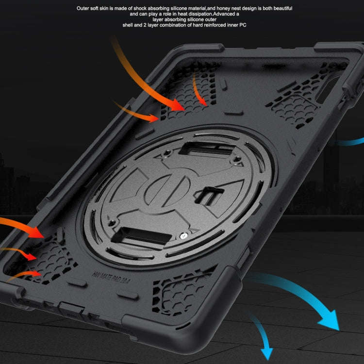 For Huawei MatePad Pro 10.8 Shockproof Colorful Silicone + PC Protective Case with Holder & Shoul...