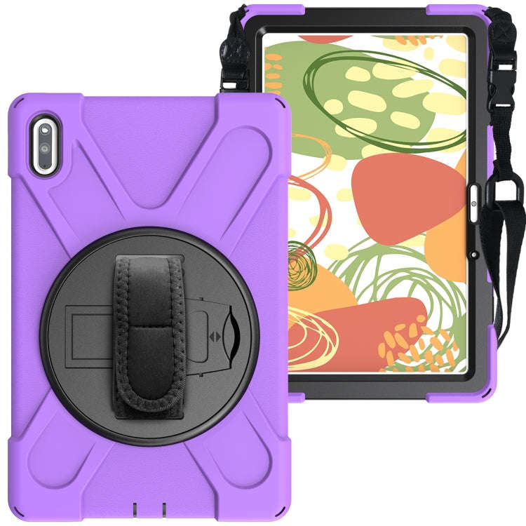 For Huawei MatePad Pro 10.8 Shockproof Colorful Silicone + PC Protective Case with Holder & Shoul...