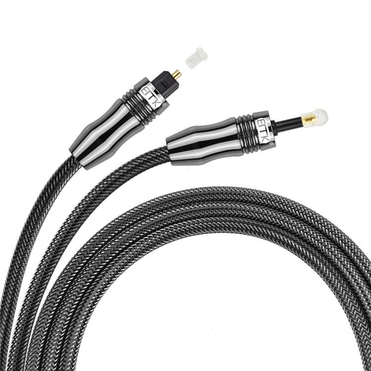 EMK OD6.0mm 3.5mm Digital Sound Toslink to Mini Toslink Digital Optical Audio Cable, Length:2m