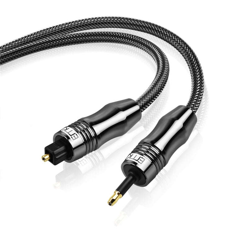 EMK OD6.0mm 3.5mm Digital Sound Toslink to Mini Toslink Digital Optical Audio Cable, Length:2m
