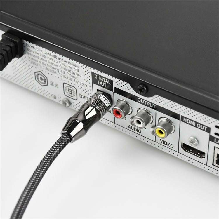 EMK OD6.0mm 3.5mm Digital Sound Toslink to Mini Toslink Digital Optical Audio Cable, Length:2m