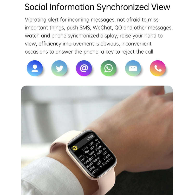 G69 1.69 inch Square Color Screen IP68 Waterproof Smart Watch, Support Blood Pressure Monitoring ...