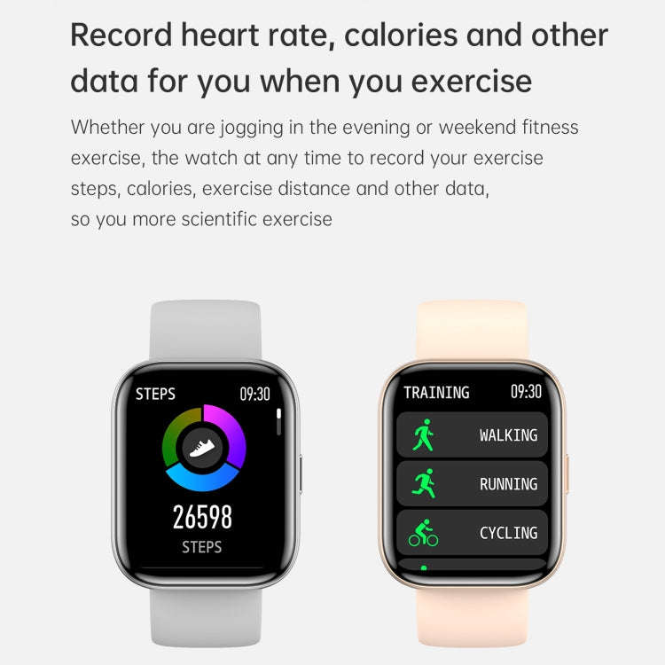 G69 1.69 inch Square Color Screen IP68 Waterproof Smart Watch, Support Blood Pressure Monitoring ...