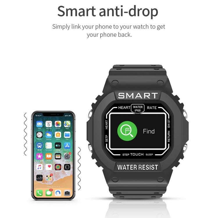 K16 1.14 inch TFT Color Screen IP68 Waterproof Smart Watch, Support Bluetooth Music / Sleep Monit...