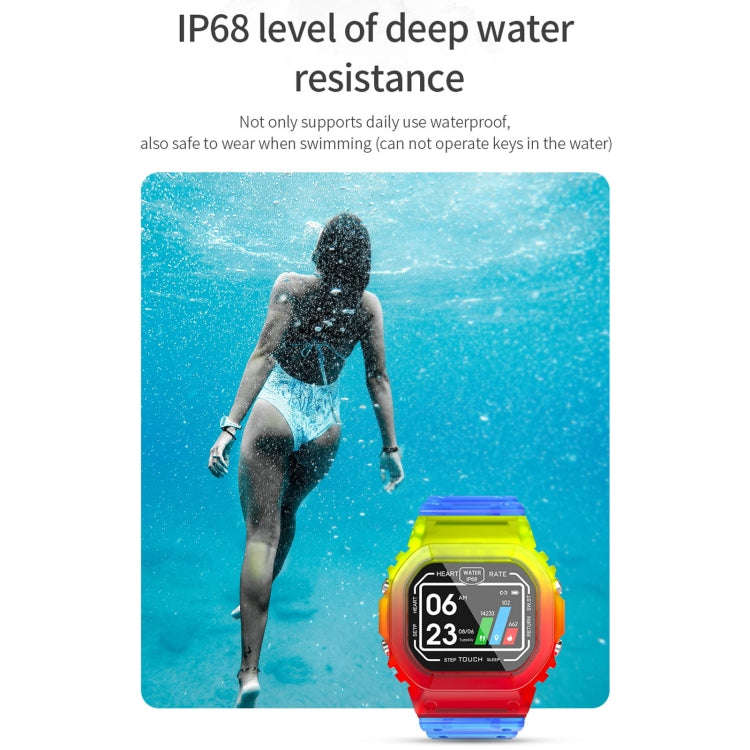 K16 1.14 inch TFT Color Screen IP68 Waterproof Smart Watch, Support Bluetooth Music / Sleep Monit...