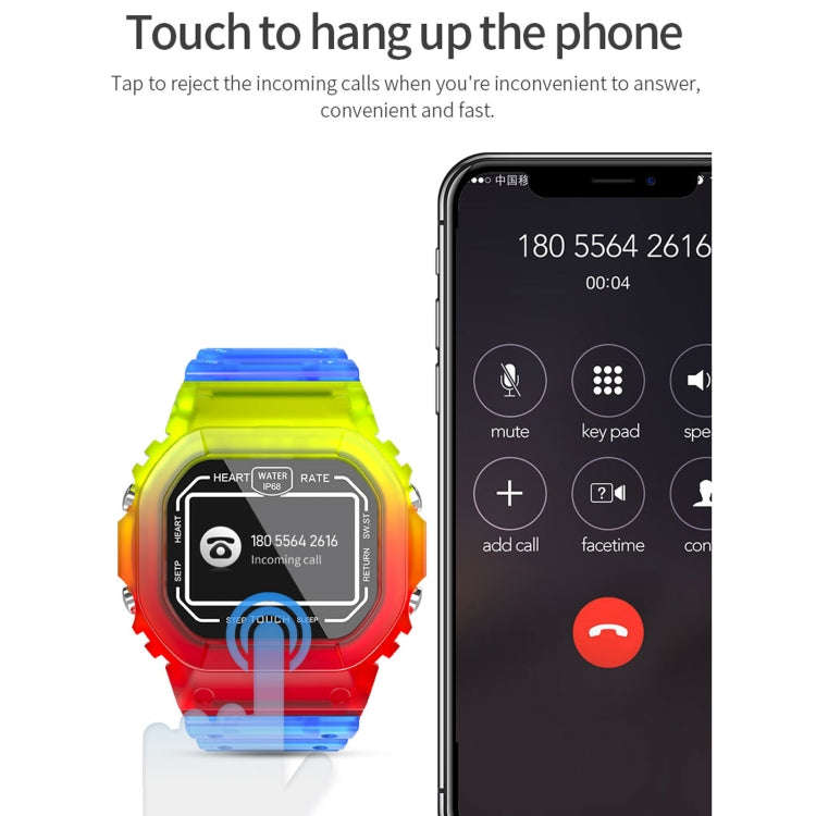 K16 1.14 inch TFT Color Screen IP68 Waterproof Smart Watch, Support Bluetooth Music / Sleep Monit...