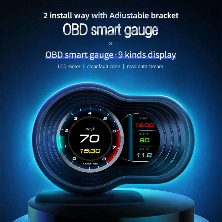 F9 OBD2 Car HUD Head-up Display Speed / Water Temperature / Voltage Display