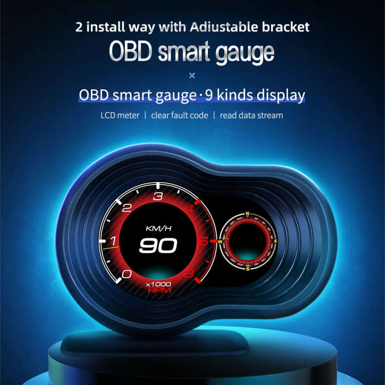 F9 OBD2 Car HUD Head-up Display Speed / Water Temperature / Voltage Display