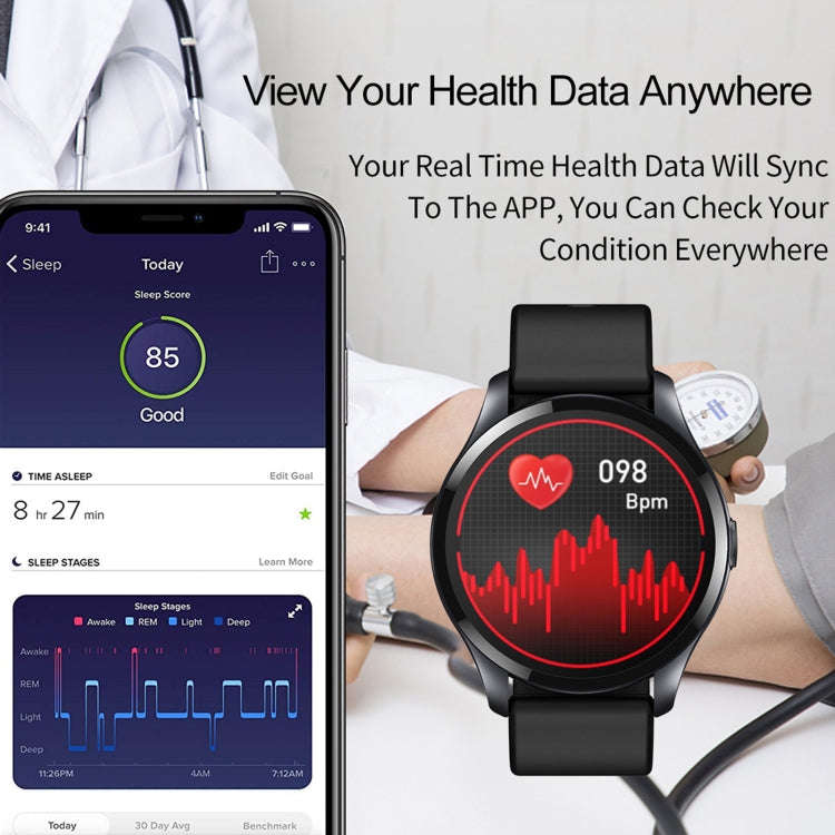 T88 1.28 inch TFT Color Screen IP67 Waterproof Smart Watch, Support Body Temperature Monitoring /...