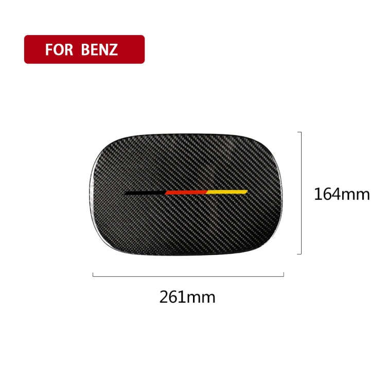 Car Carbon Fiber Fuel Tank Cap Decorative Sticker for Mercedes-Benz C Class W205 2015-2018, Left ...