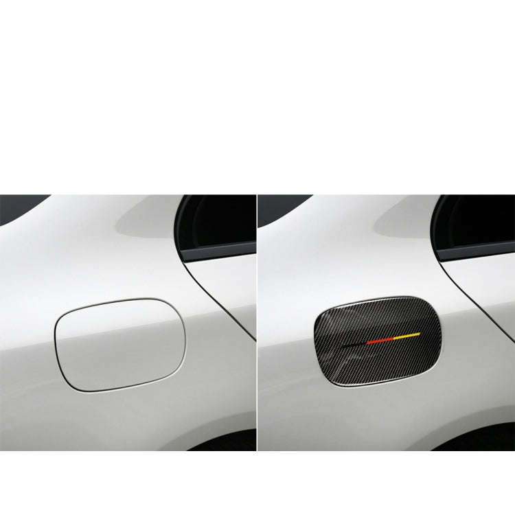 Car Carbon Fiber Fuel Tank Cap Decorative Sticker for Mercedes-Benz C Class W205 2015-2018, Left ...