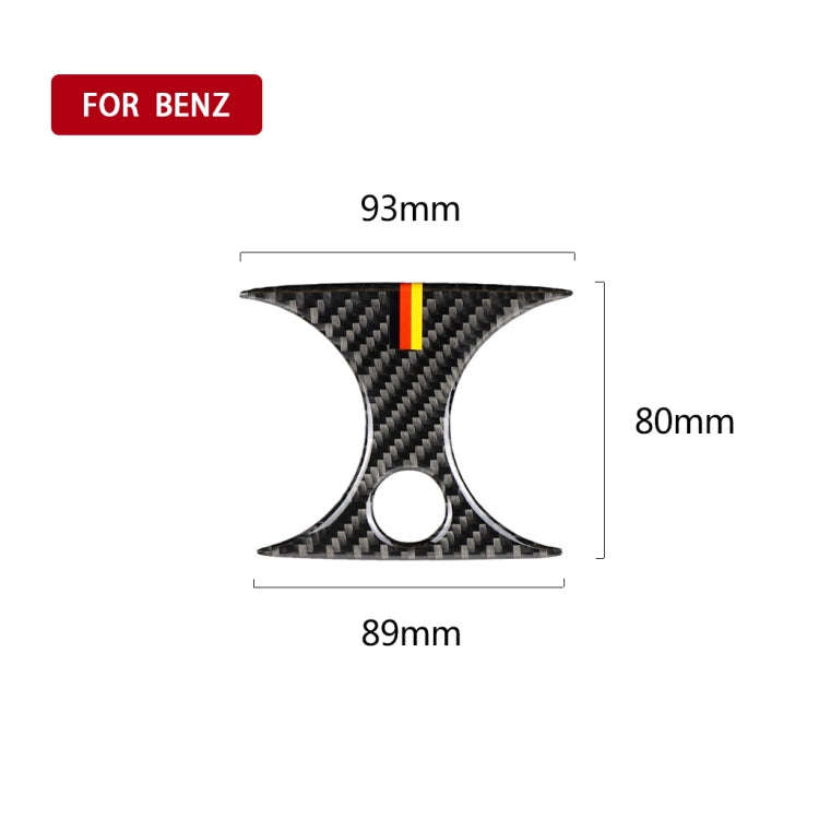 Car Carbon Fiber Rear Air Outlet Middle Decorative Sticker for Mercedes-Benz C Class W205 C180 C2...