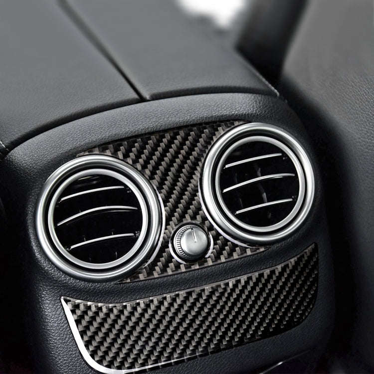 Car Carbon Fiber Rear Air Outlet Lower Decorative Sticker for Mercedes-Benz C Class W205 C180 C20...