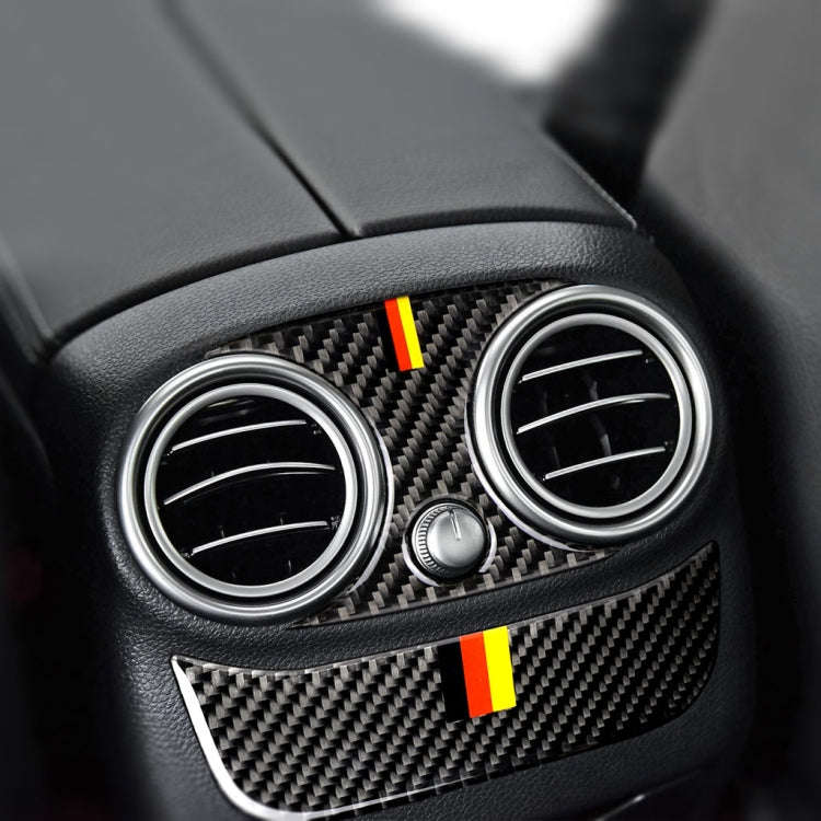Car Carbon Fiber Rear Air Outlet Set Decorative Sticker for Mercedes-Benz C Class W205 C180 C200 ...