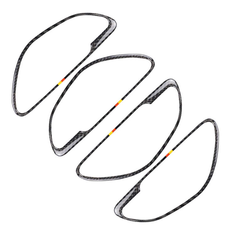 Car Carbon Fiber Door Handle Decorative Sticker for Mercedes-Benz C Class W205 2015-2018 / GLC X2...
