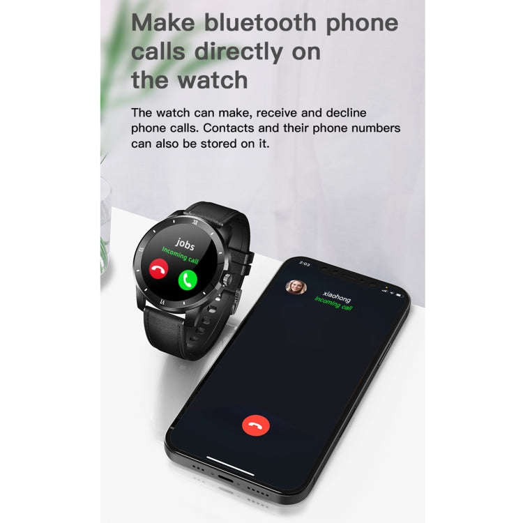 MX12 1.3 inch IPS Color Screen IP68 Waterproof Smart Watch, Support Bluetooth Call / Sleep Monito...