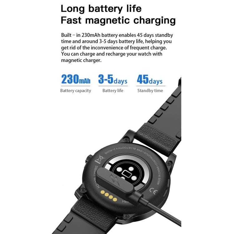 MX12 1.3 inch IPS Color Screen IP68 Waterproof Smart Watch, Support Bluetooth Call / Sleep Monito...