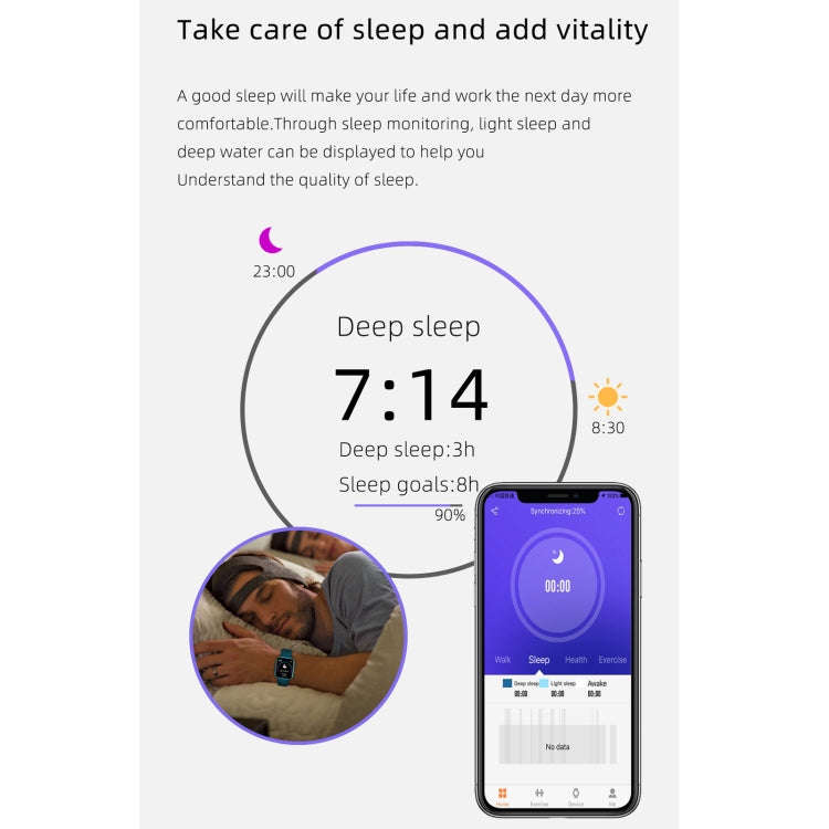 Z15 1.69 inch Touch Screen IP67 Waterproof Smart Watch, Support Blood Pressure Monitoring / Sleep...
