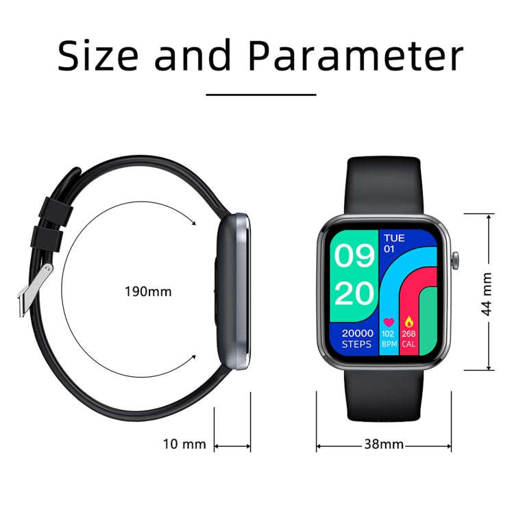 Z15 1.69 inch Touch Screen IP67 Waterproof Smart Watch, Support Blood Pressure Monitoring / Sleep...