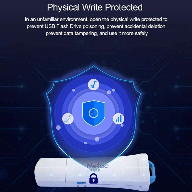 Netac U335S USB 3.0 High Speed Antivirus Write Protection USB Flash Drives U Disk, Capacity:32GB