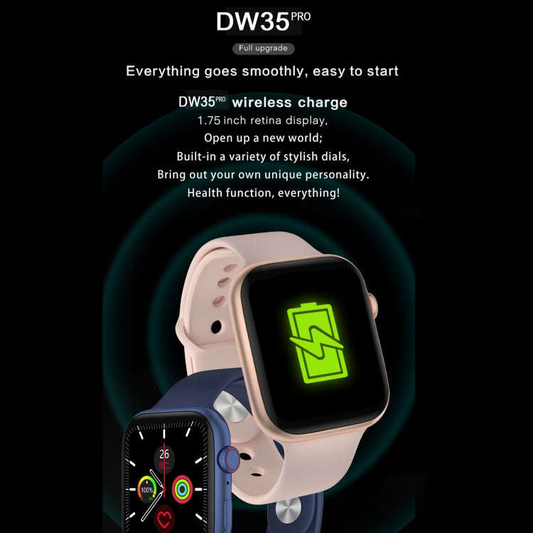 DW35PRO 1.75 inch Color Screen IPX7 Waterproof Smart Watch, Support Bluetooth Answer & Reject / S...