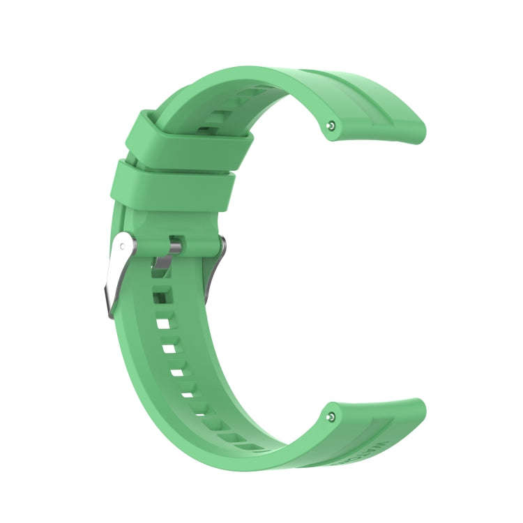 For Amazfit GTR 2e / GTR 2 22mm Silicone Watch Band with Silver Buckle(Mint Green)