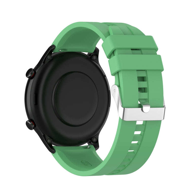 For Amazfit GTR 2e / GTR 2 22mm Silicone Watch Band with Silver Buckle(Mint Green)