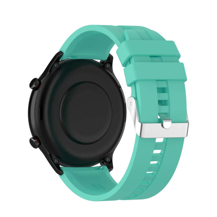 For Amazfit GTR 2e / GTR 2 22mm Silicone Watch Band with Silver Buckle(Aurora Blue)