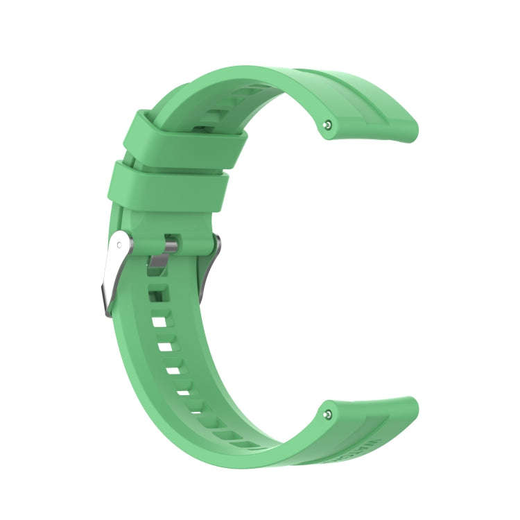 For Amazfit GTS 2e / GTS 2 20mm Silicone Watch Band with Silver Buckle(Mint Green)