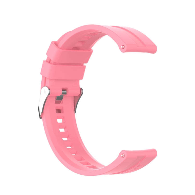 For Amazfit GTS 2e / GTS 2 20mm Silicone Watch Band with Silver Buckle(Pink)
