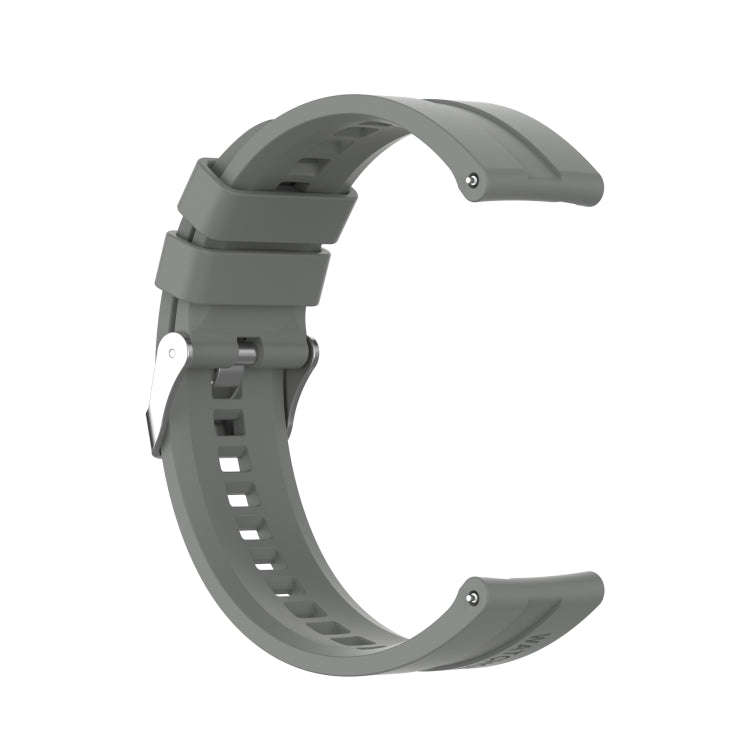 For Amazfit GTS 2e / GTS 2 20mm Silicone Watch Band with Silver Buckle(Grey)