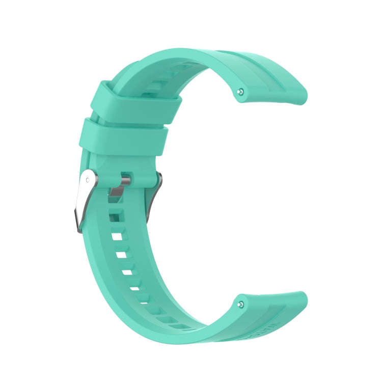 For Amazfit GTS 2e / GTS 2 20mm Silicone Watch Band with Silver Buckle(Aurora Blue)