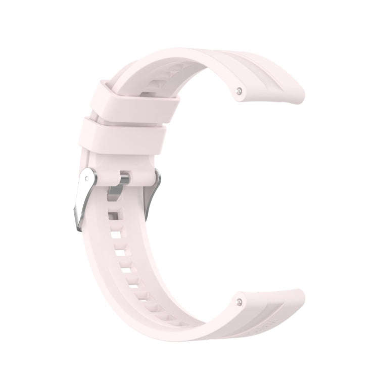 For Amazfit GTS 2e / GTS 2 20mm Silicone Watch Band with Silver Buckle(Sand Pink)