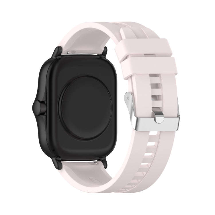 For Amazfit GTS 2e / GTS 2 20mm Silicone Watch Band with Silver Buckle(Sand Pink)