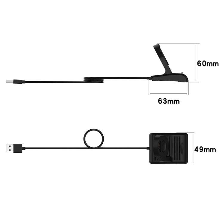 For Suunto 7 USB Vertical Magnetic Charger Holder with Data Function, Length: 1m(Black)